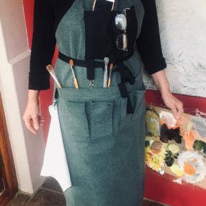 Designer Artist Aprons (blue or khaki green)